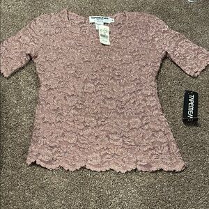 Women's Pink Lace Top